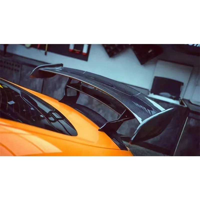 For  GT GTS GTR GTC GT Upgrade BS Style Carbon Fiber Rear Spoiler (with LED) Body Kit Rear Diffuser Front Bumper Edge